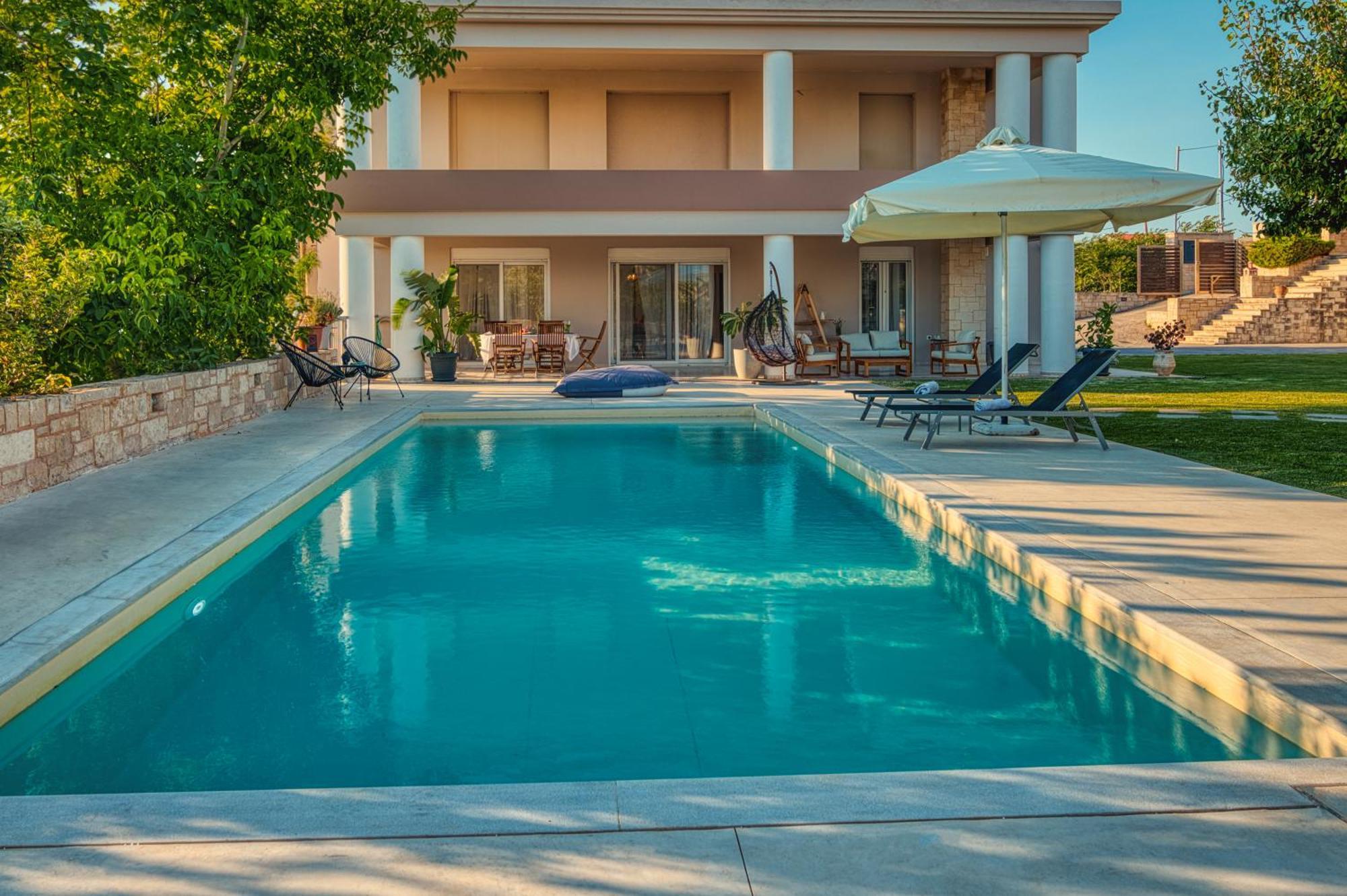 Blue Sky Villa In Crete Epano Vathia Exterior foto